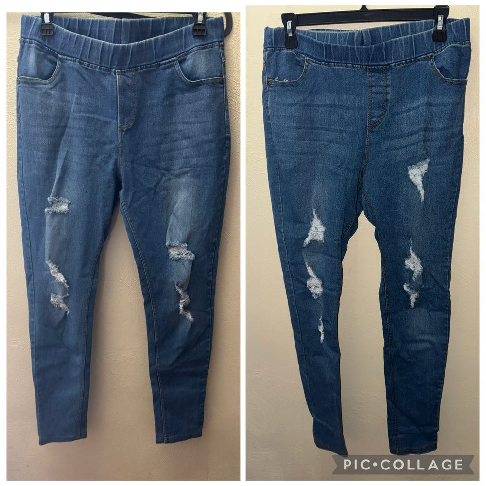 JVINI Classic Blue Denim Pants x2 Elastic waist